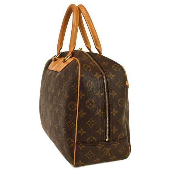 LOUIS VUITTON LV Logo Deauville Hand Bag Monogram Leather Brown M47270 86GA444 - Picture 16 of 16